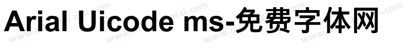 Arial Uicode ms字体转换